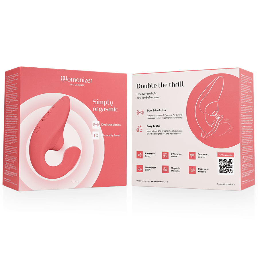 WOMANIZER - BLEND ESTIMULADOR VIBRADOR RABBIT ROSA - OMerotics