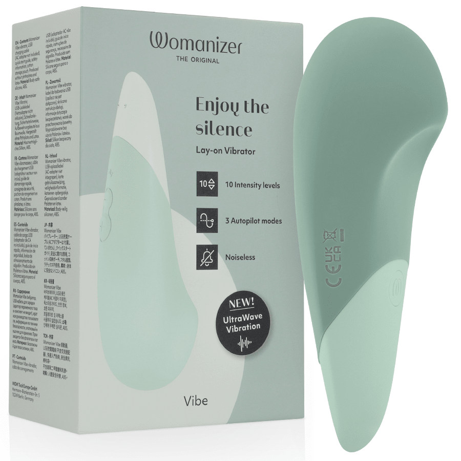 WOMANIZER - VIBE VIBRADOR LAY-ON SILENCIOSO VERDE CLARO - OMerotics