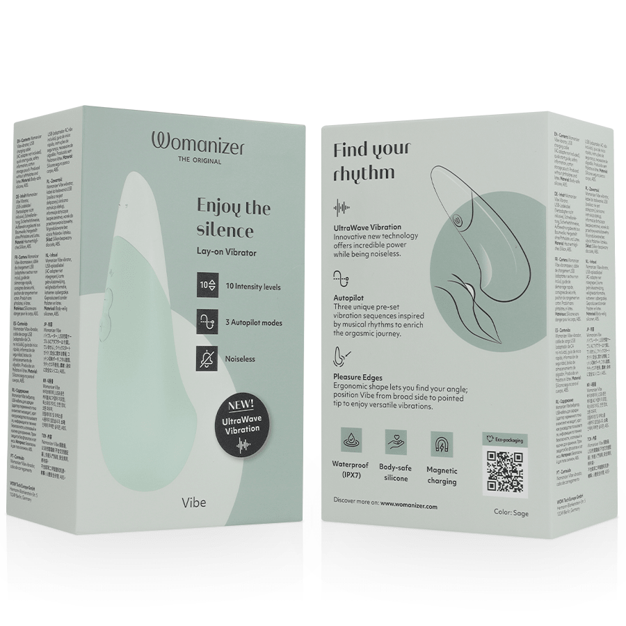 WOMANIZER - VIBE VIBRADOR LAY-ON SILENCIOSO VERDE CLARO - OMerotics