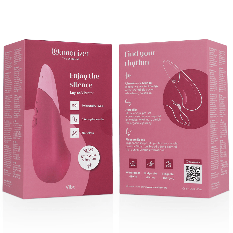 WOMANIZER - VIBE VIBRADOR LAY-ON SILENCIOSO ROSA OSCURO - OMerotics