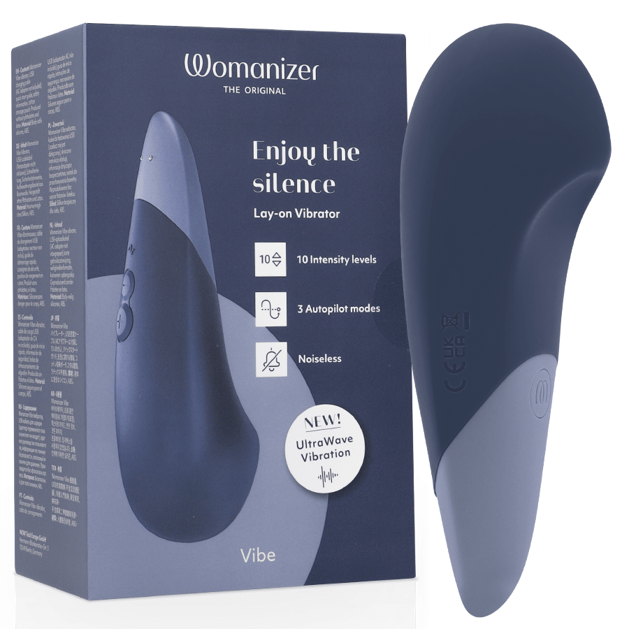 WOMANIZER - VIBE VIBRADOR LAY-ON SILENCIOSO AZUL OSCURO - OMerotics