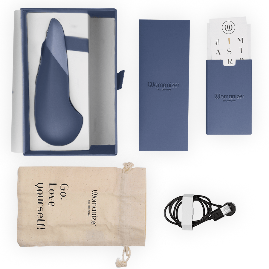 WOMANIZER - VIBE VIBRADOR LAY-ON SILENCIOSO AZUL OSCURO - OMerotics