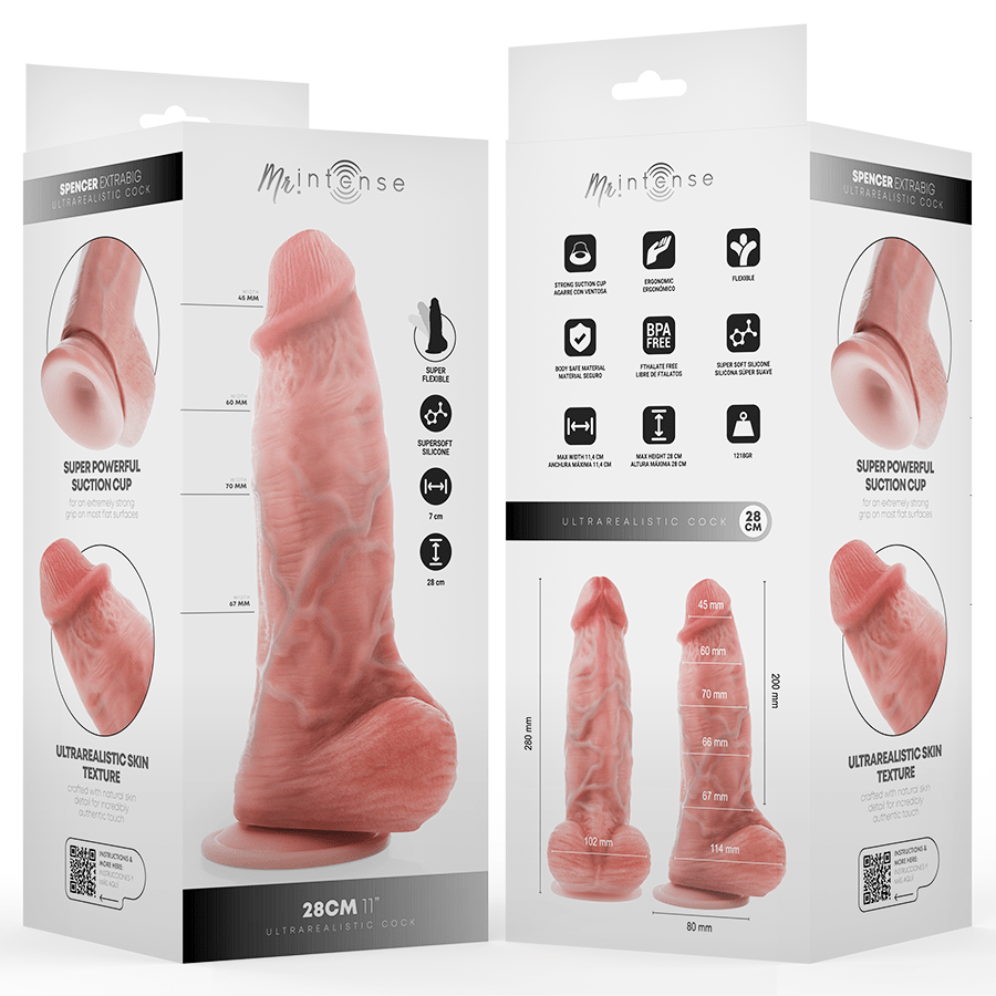 MR INTENSE - EXTRABIG SPENCER DILDO SILICONA 28 CM -Ø- 7.3 CM - OMerotics