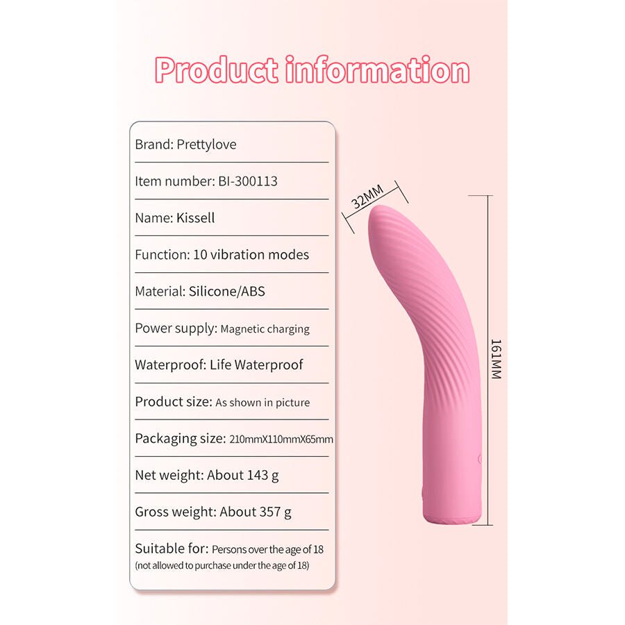 PRETTY LOVE - KISELL VIBRADOR PUNTO G ROSA - OMerotics