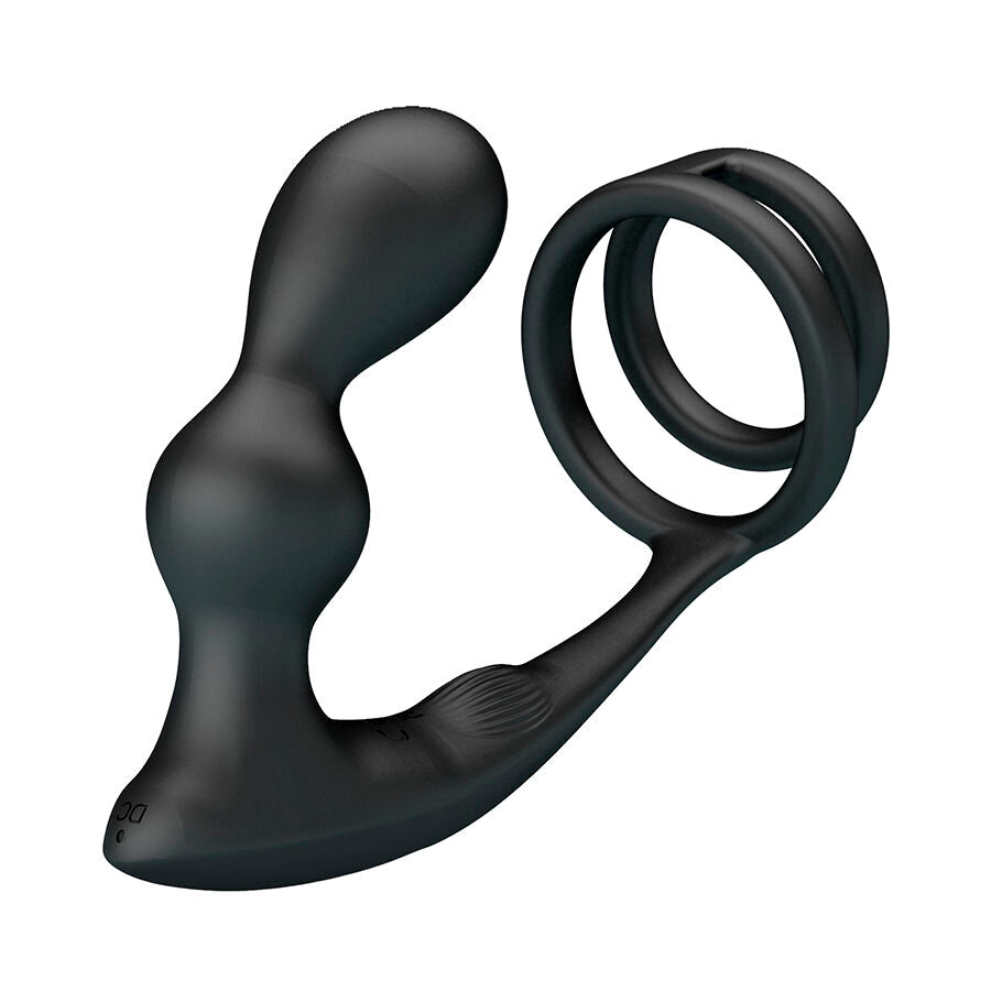 MR PLAY - ANILLO PARA PENE CON PLUG ANAL CON VIBRACIÓN CONTROL REMOTO - OMerotics