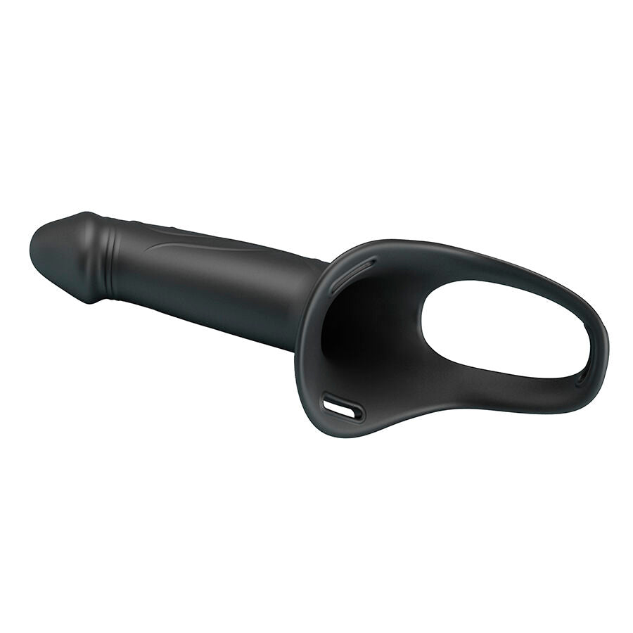 PRETTY LOVE - LANDON STRAP-ON CON VIBRACIÓN NEGRO - OMerotics