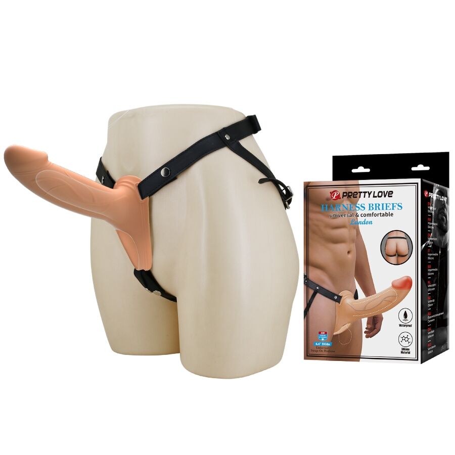 PRETTY LOVE - LANDON STRAP-ON CON VIBRACIÓN CLARO - OMerotics