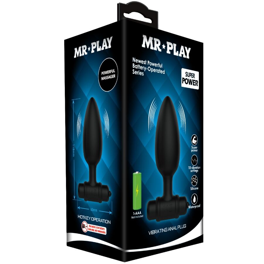 MR PLAY - PLUG ANAL SUPER POWER CON VIBRACIÓN - OMerotics