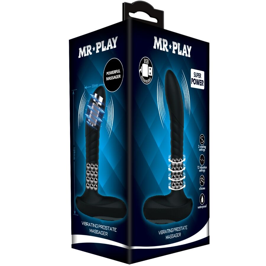 MR PLAY - MASAJEADOR PROSTÁTICO CON ROTACIÓN Y VIBRACIÓN - OMerotics