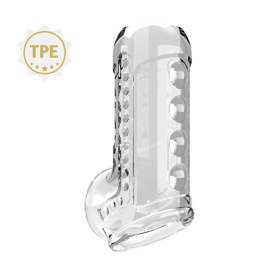 PRETTY LOVE - FUNDA PARA PENE TEXTURIZADA TRANSPARENTE - OMerotics