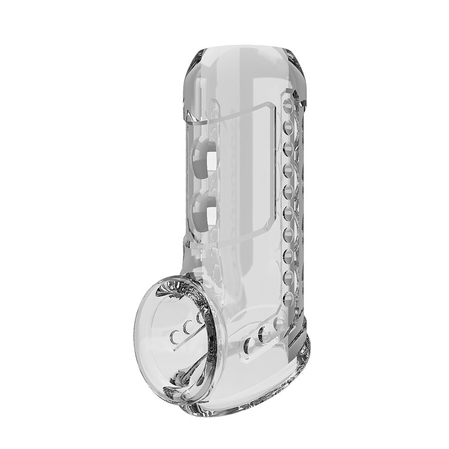 PRETTY LOVE - FUNDA PARA PENE TEXTURIZADA TRANSPARENTE - OMerotics