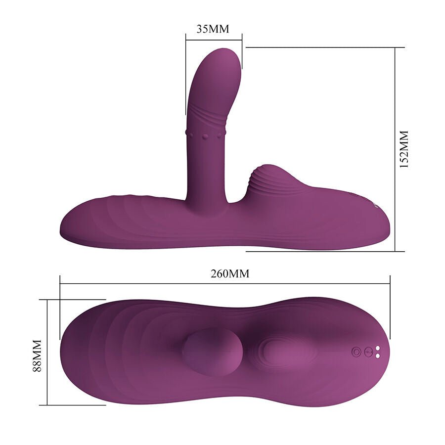 PRETTY LOVE - LUKA SIT-DOWN VIBRADOR CON EFECTO CALOR Y CONTROL REMOTO - OMerotics