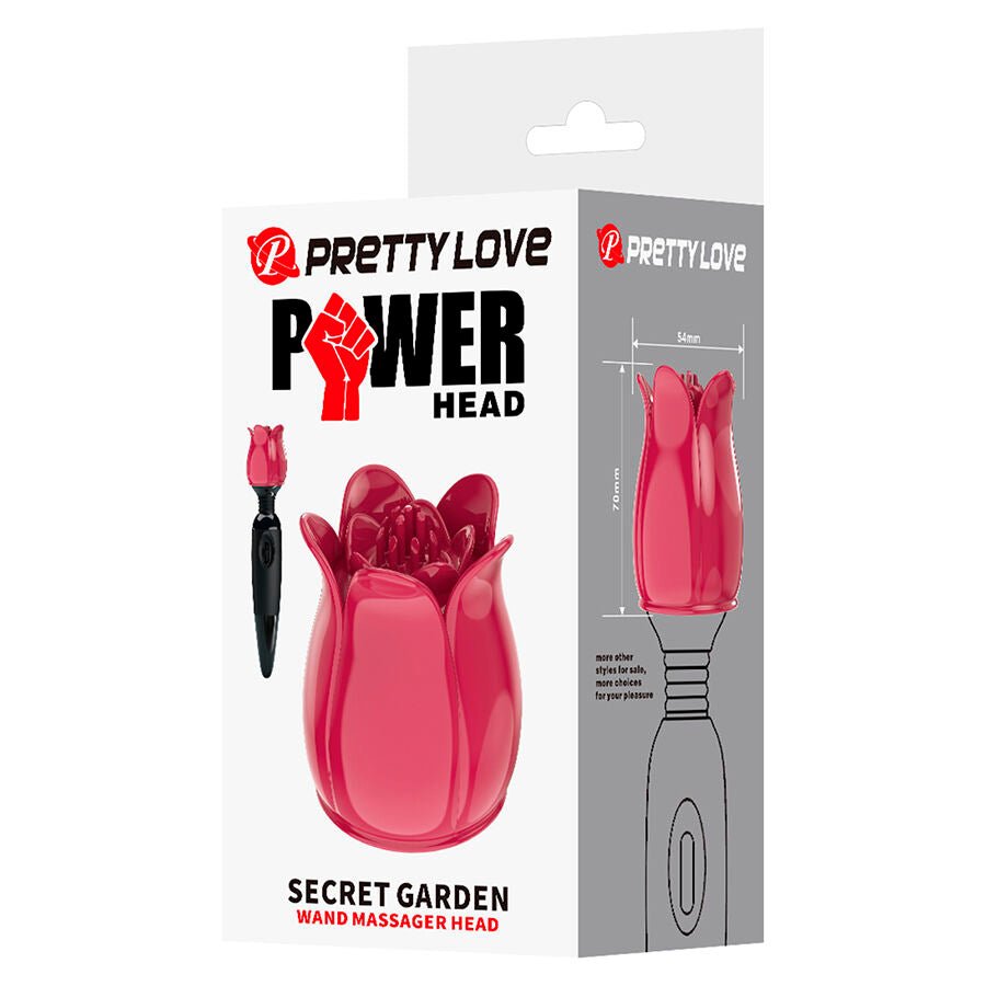 PRETTY LOVE - SECRET GARDEN CABEZAL MASAJEADOR ROSA - OMerotics