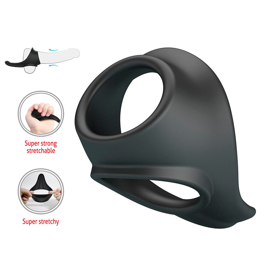 CRAZY BULL - ZADOK ANILLO ERGONÓMICO CON ESTIMULADOR DE PERINÉ