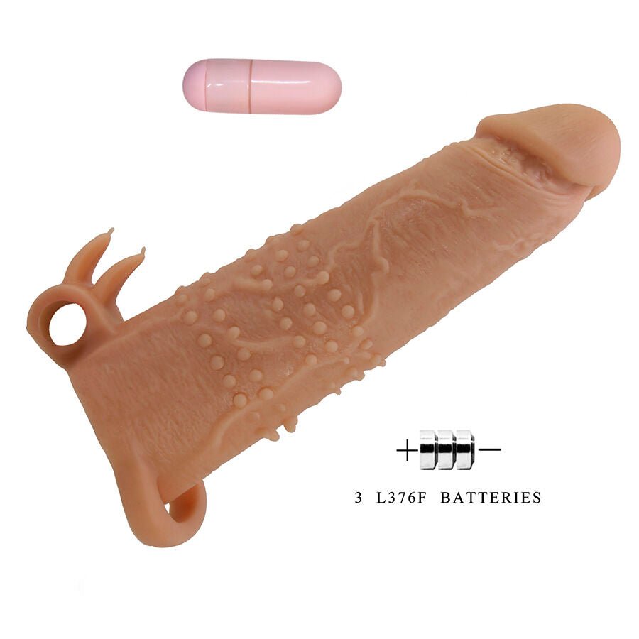 PRETTY LOVE - QUILLON FUNDA PARA PENE CON ESTIMULADOR DE CLÍTORIS Y VIBRACIÓN - OMerotics