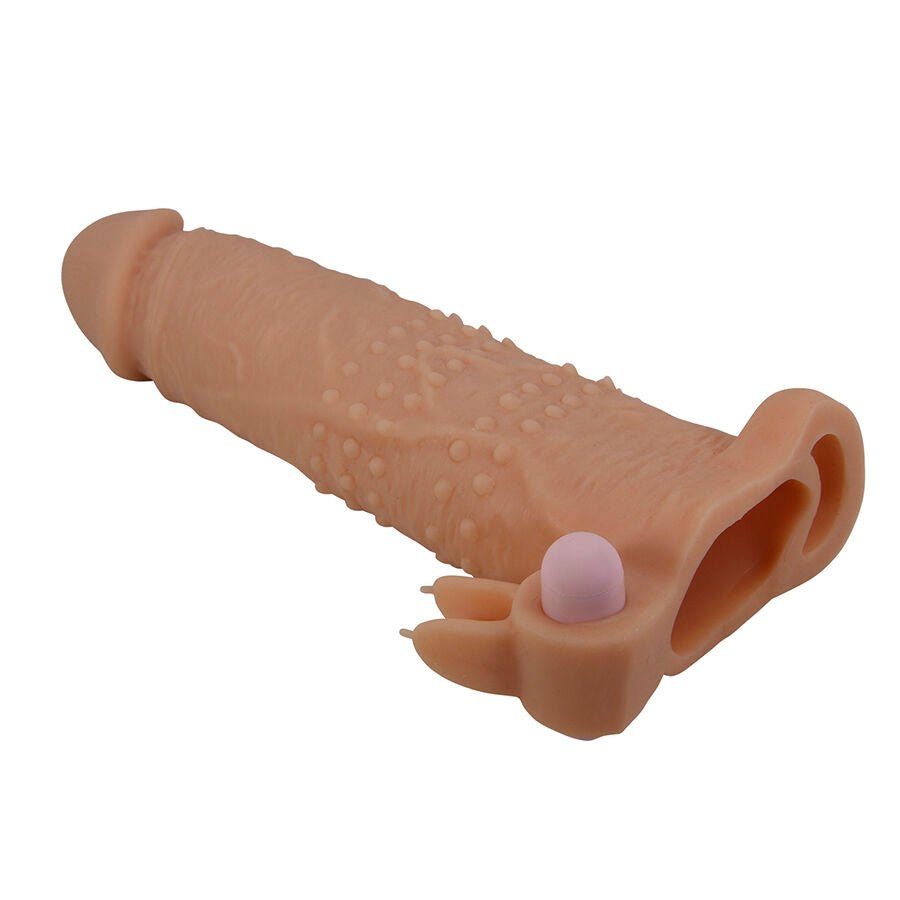 PRETTY LOVE - QUILLON FUNDA PARA PENE CON ESTIMULADOR DE CLÍTORIS Y VIBRACIÓN - OMerotics