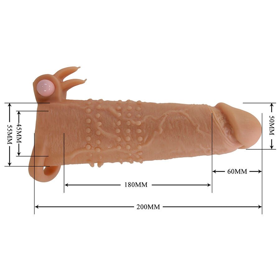 PRETTY LOVE - QUILLON FUNDA PARA PENE CON ESTIMULADOR DE CLÍTORIS Y VIBRACIÓN - OMerotics