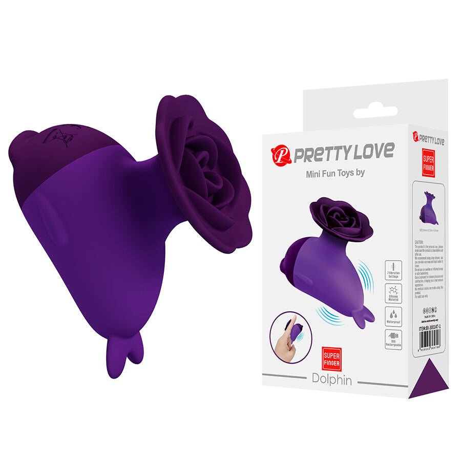 PRETTY LOVE - DOLPHIN MINI VIBRADOR CON SUJECIÓN - OMerotics