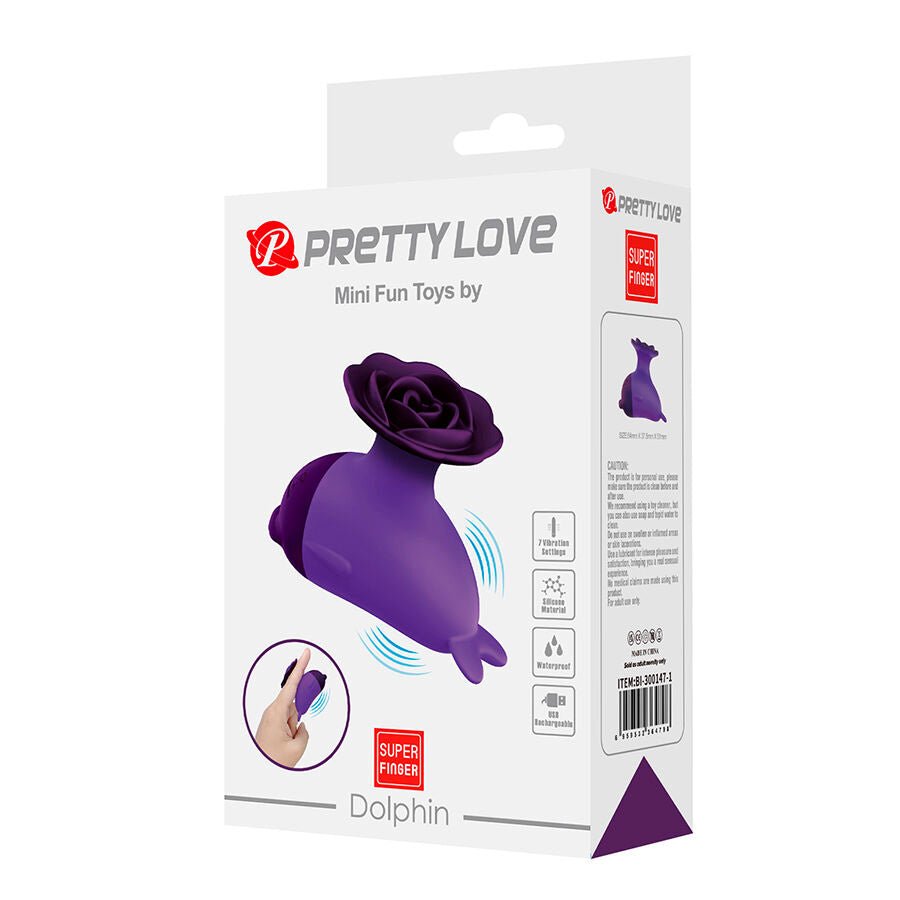 PRETTY LOVE - DOLPHIN MINI VIBRADOR CON SUJECIÓN - OMerotics
