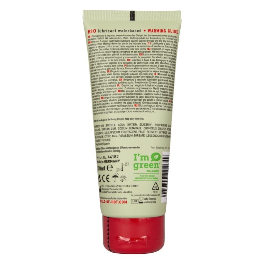 HOT - BIO LUBRICANT LUBRICANTE BIO BASE AGUA EFECTO CALOR 100 ML - OMerotics