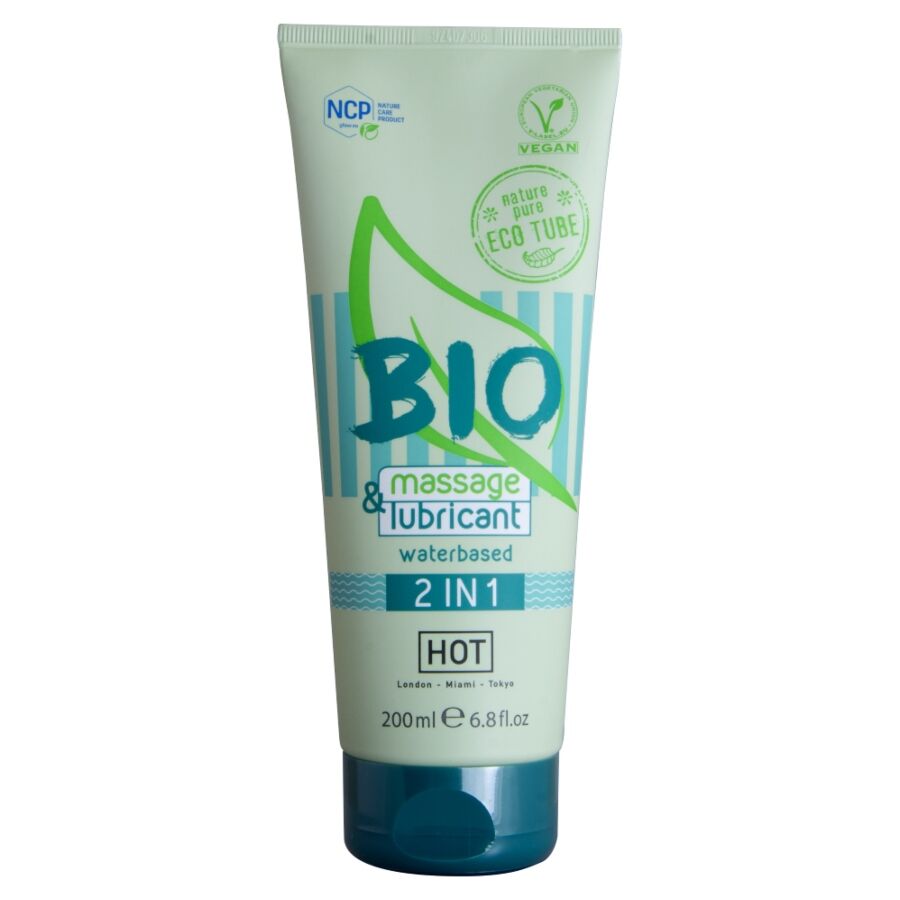 HOT - BIO MASSAGE & LUBRICANTE BASE AGUA 2 EN 1 200 ML - OMerotics
