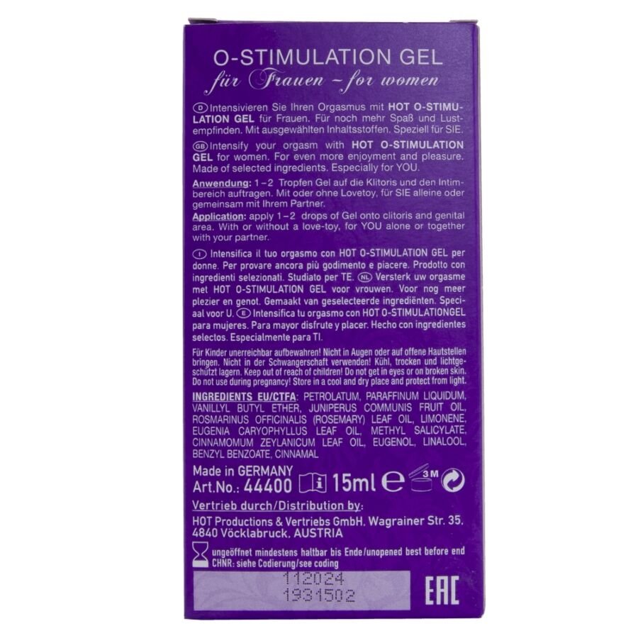 HOT - GEL O-STIMULATION PARA MUJER 15 ML - OMerotics