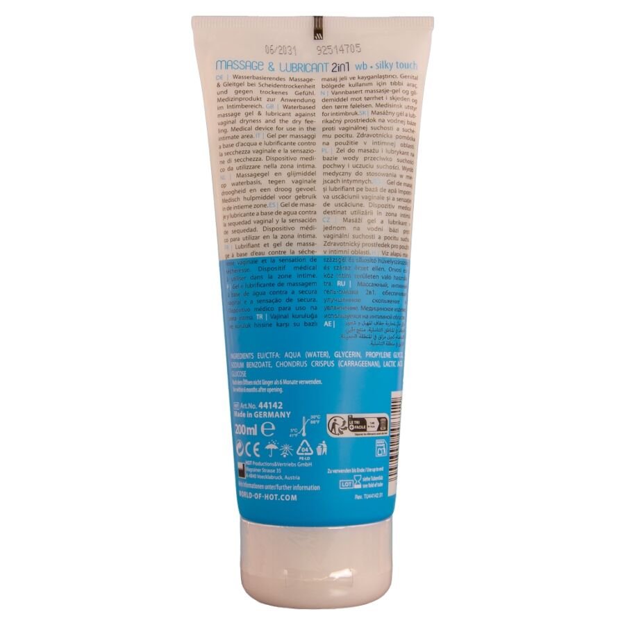 HOT - MASSAGE & GLIDE GEL 2 EN 1 TACTO SEDOSO 200 ML - OMerotics