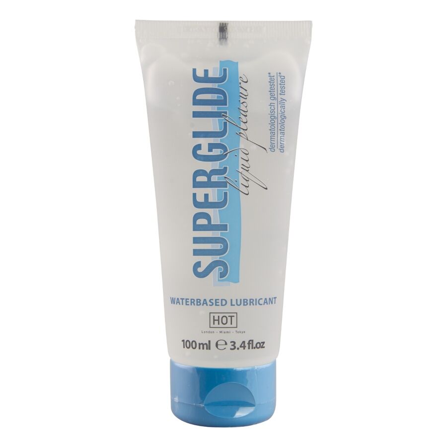 HOT - SUPERGLIDE LIQUID PLEASURE LUBRICANTE BASE AGUA 100 ML - OMerotics