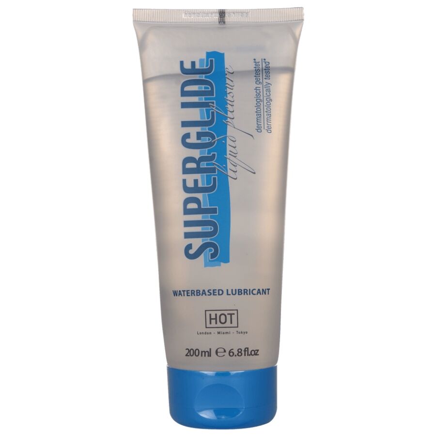 HOT - SUPERGLIDE LIQUID PLEASURE LUBRICANTE BASE AGUA 200 ML - OMerotics