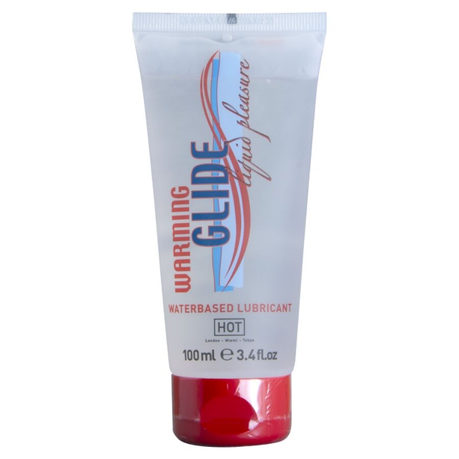 HOT - WARMING GLIDE LIQUID PLEASURE LUBRICANTE BASE AGUA EFECTO CALOR 100 ML - OMerotics