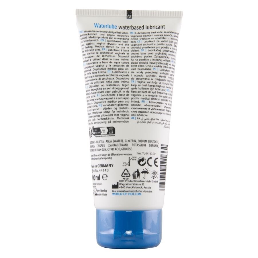 HOT - WATER LUBE LUBRICANTE BASE AGUA AGUA DE MANANTIAL 100 ML - OMerotics