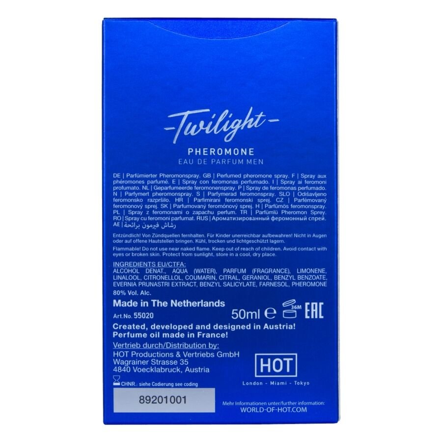 HOT - TWILIGHT PERFUME CON FEROMONAS HOMBRE 50 ML - OMerotics