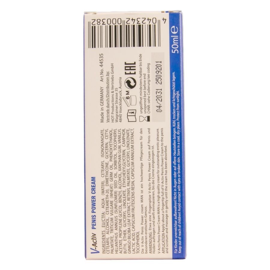 HOT - V-ACTIV PENIS POWER CREMA PARA HOMBRE 50 ML - OMerotics