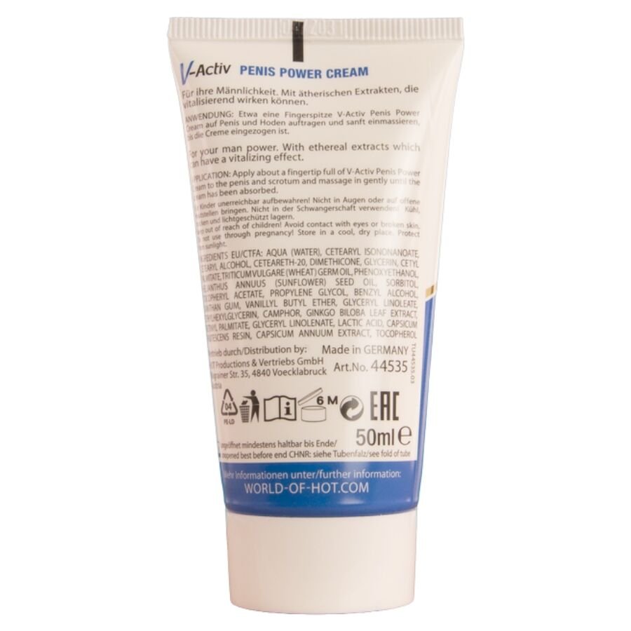 HOT - V-ACTIV PENIS POWER CREMA PARA HOMBRE 50 ML - OMerotics