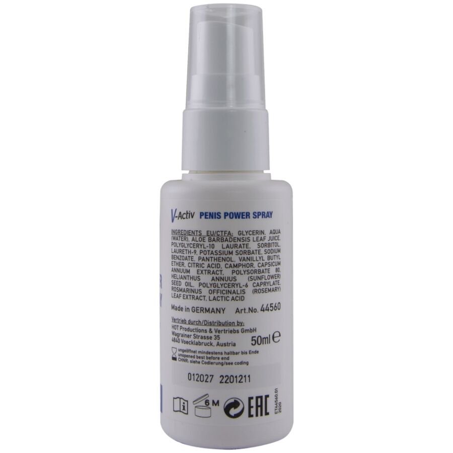 HOT - V-ACTIV PENIS POWER SPRAY PARA HOMBRE 50 ML - OMerotics