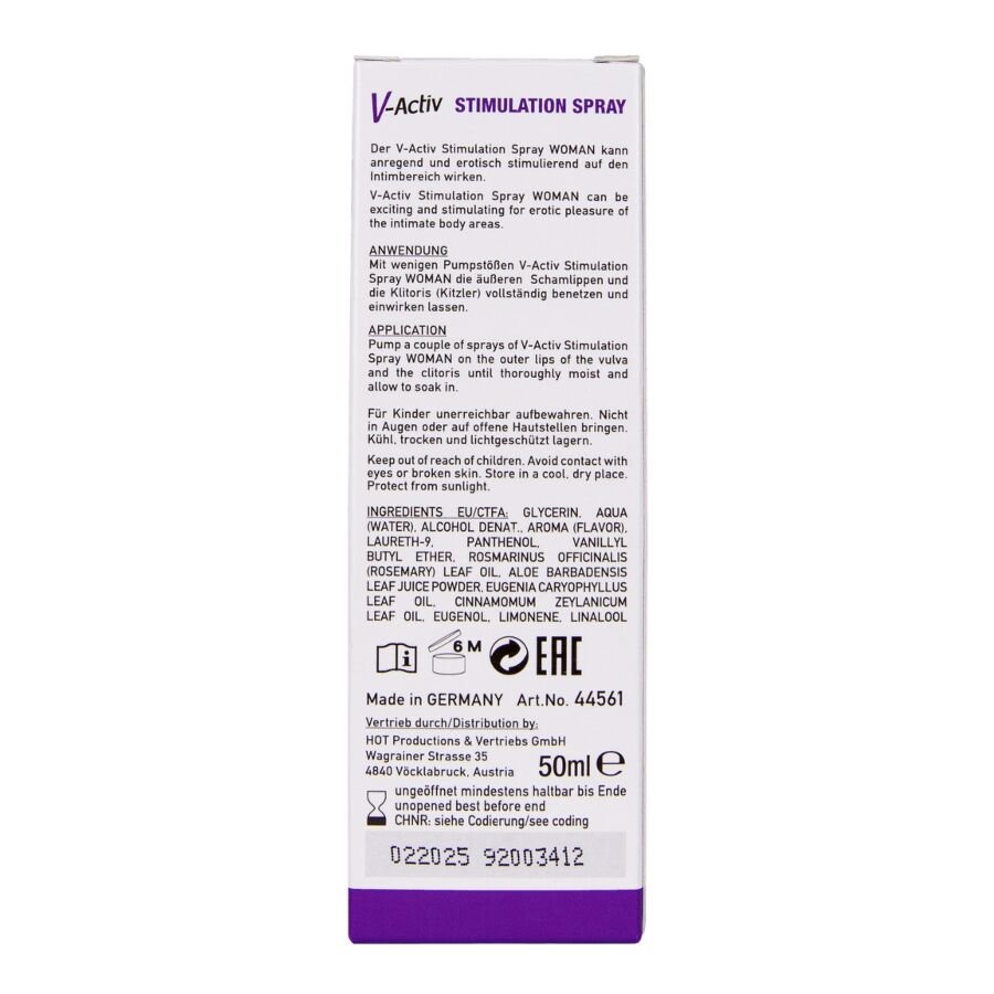 HOT - V-ACTIV SPRAY ESTIMULANTE PARA MUJER 50 ML - OMerotics