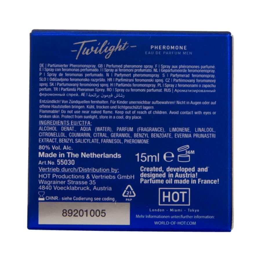 HOT - TWILIGHT PERFUME CON FEROMONAS HOMBRE 15 ML - OMerotics