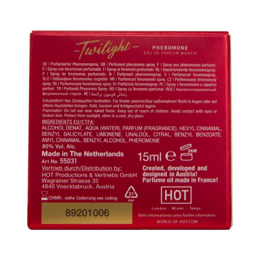 HOT - TWILIGHT PERFUME CON FEROMONAS MUJER 15 ML - OMerotics
