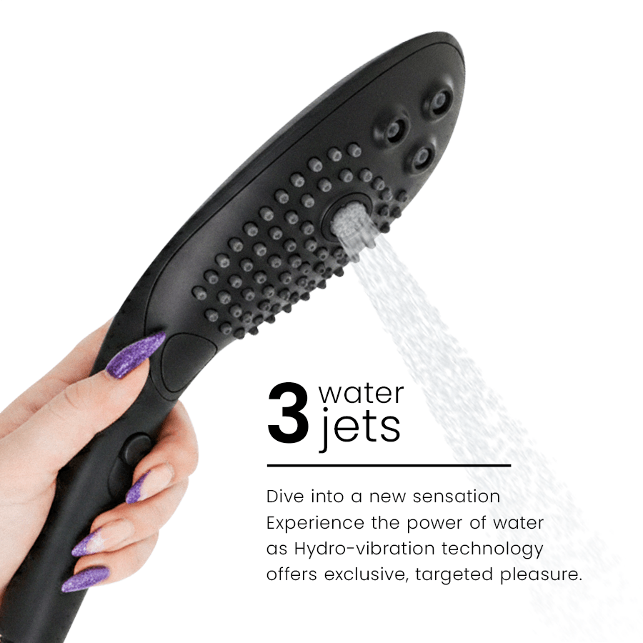 WOMANIZER - WAVE CABEZAL DE DUCHA ESTIMULADOR DE CLITORÍS NEGRO - OMerotics