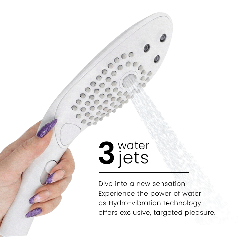 WOMANIZER - WAVE CABEZAL DE DUCHA ESTIMULADOR DE CLITORÍS BLANCO - OMerotics