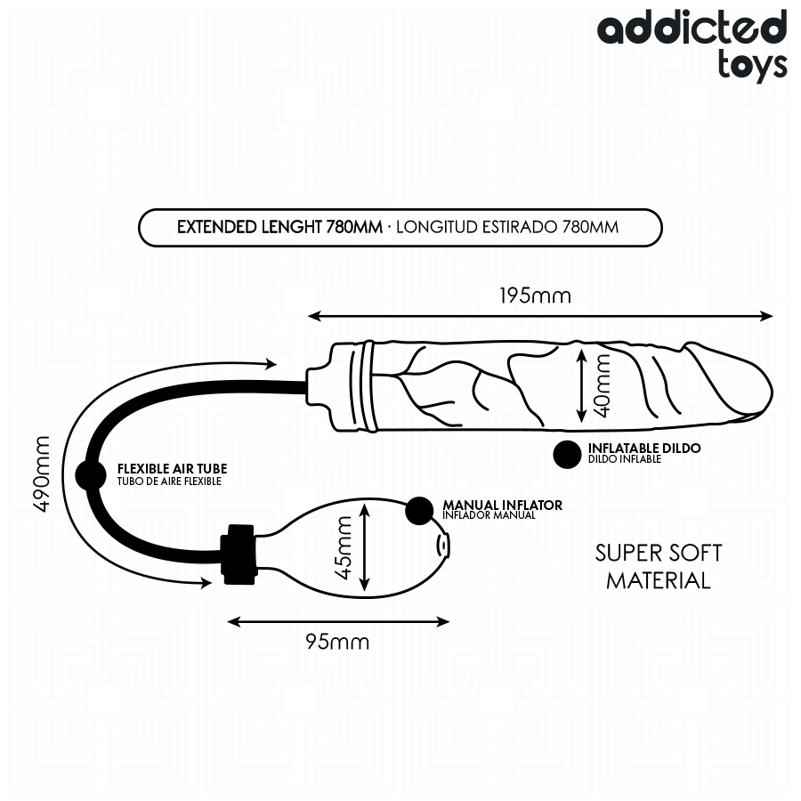 ADDICTED TOYS - DILDO INFLABLE MODELO 4 - OMerotics
