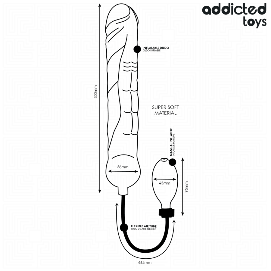 ADDICTED TOYS - DILDO INFLABLE XL MODELO 5 - OMerotics