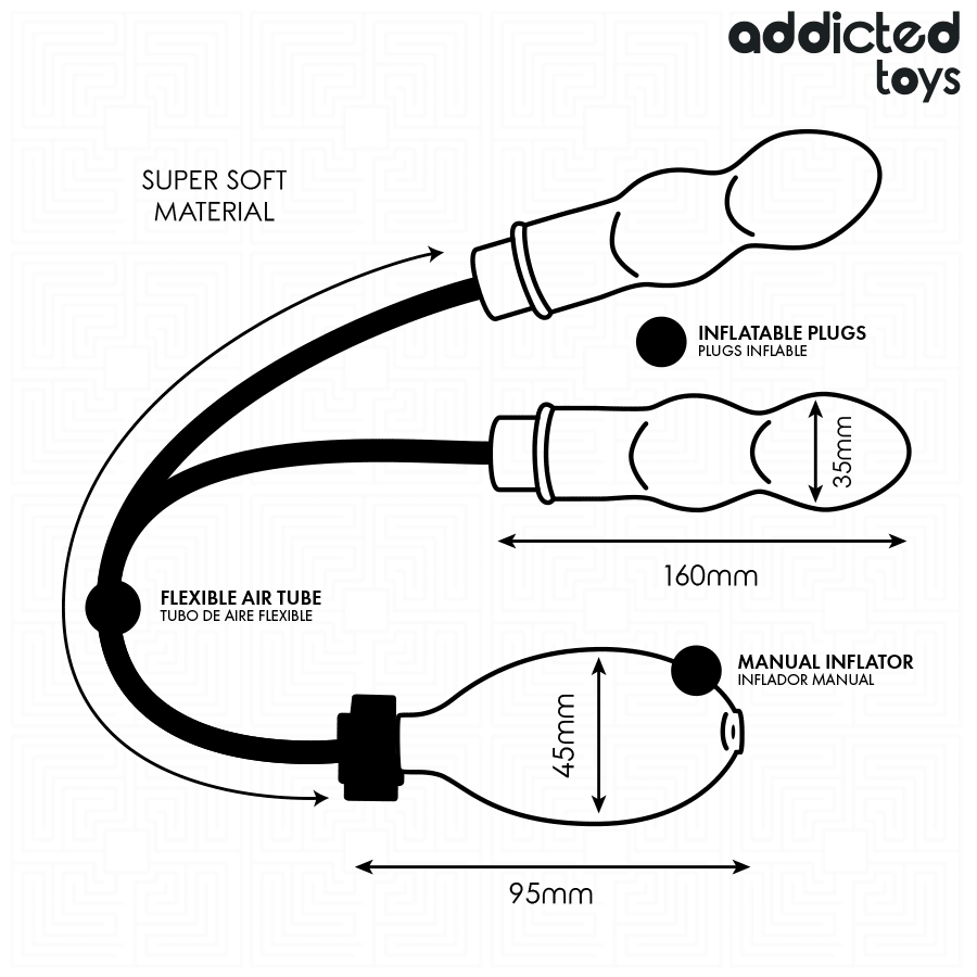 ADDICTED TOYS - PLUG ANAL DOBLE INFLABLE MODELO 1 - OMerotics