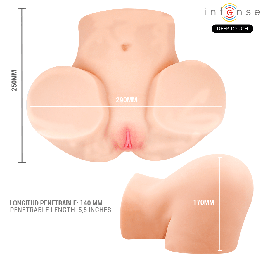 INTENSE DEEP TOUCH - GINGER MASTURBADOR VAGINA CON EFECTO SUCCIÓN, CALOR, VIBRACIÓN Y VOZ CON CONTROL REMOTO 5.3 KG - OMerotics