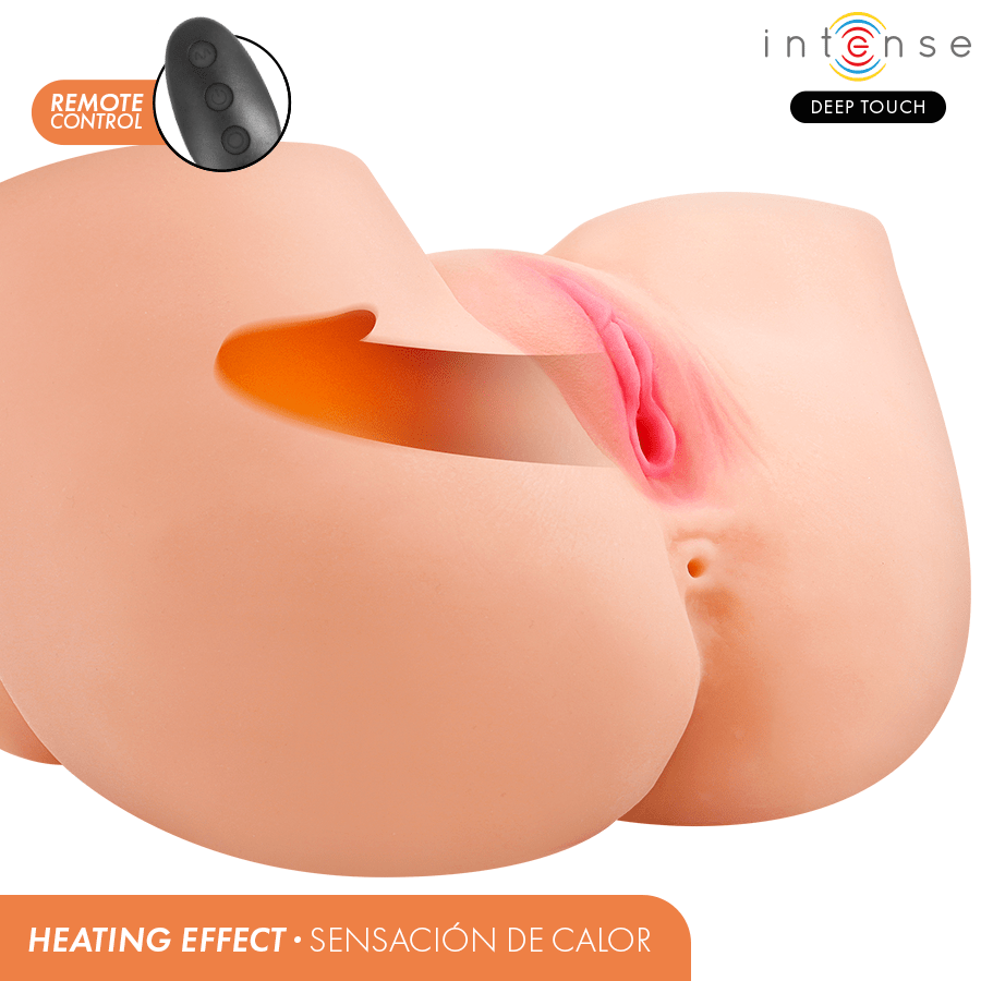INTENSE DEEP TOUCH - GINGER MASTURBADOR VAGINA CON EFECTO SUCCIÓN, CALOR, VIBRACIÓN Y VOZ CON CONTROL REMOTO 5.3 KG - OMerotics