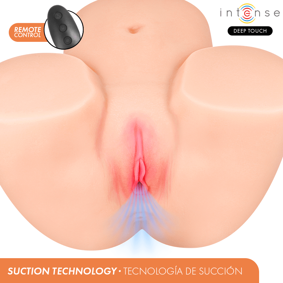 INTENSE DEEP TOUCH - GINGER MASTURBADOR VAGINA CON EFECTO SUCCIÓN, CALOR, VIBRACIÓN Y VOZ CON CONTROL REMOTO 5.3 KG - OMerotics
