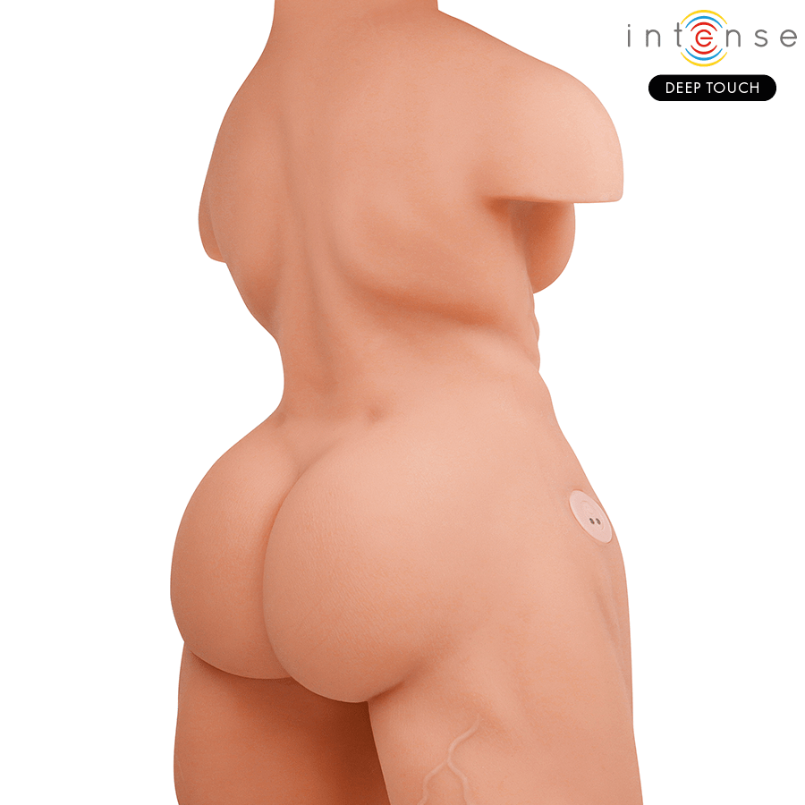 INTENSE DEEP TOUCH - MARTY TORSO CON ANO Y DILDO REALÍSTICO CON EMPUJE Y VIBRACIÓN CONTROL REMOTO 6.2 KG - OMerotics