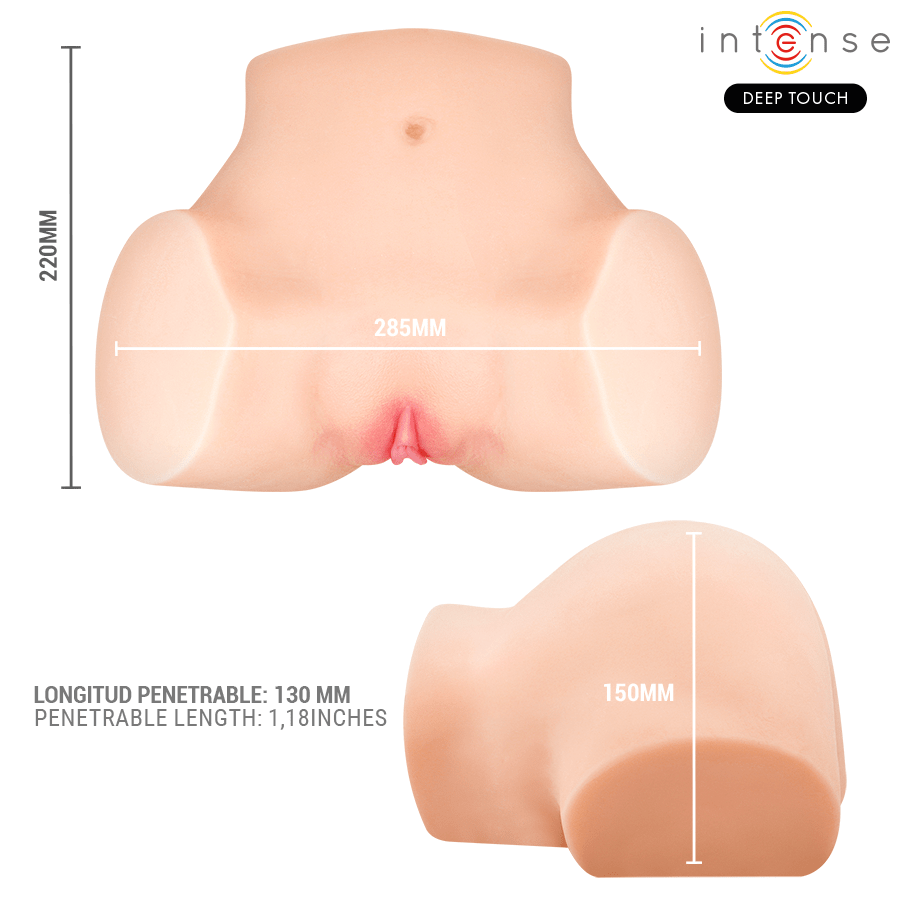 INTENSE DEEP TOUCH - NICOLE MASTURBADOR VAGINA CON EFECTO SUCCIÓN, CALOR, VIBRACIÓN Y VOZ CON CONTROL REMOTO 5.3 KG - OMerotics