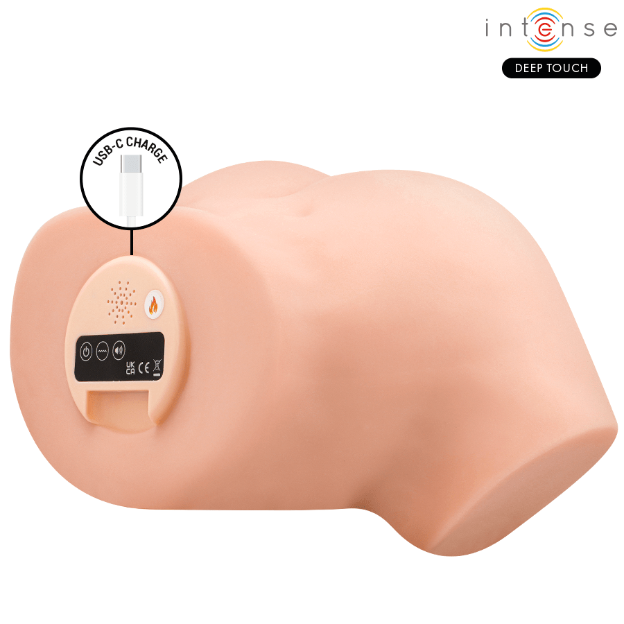 INTENSE DEEP TOUCH - NICOLE MASTURBADOR VAGINA CON EFECTO SUCCIÓN, CALOR, VIBRACIÓN Y VOZ CON CONTROL REMOTO 5.3 KG - OMerotics