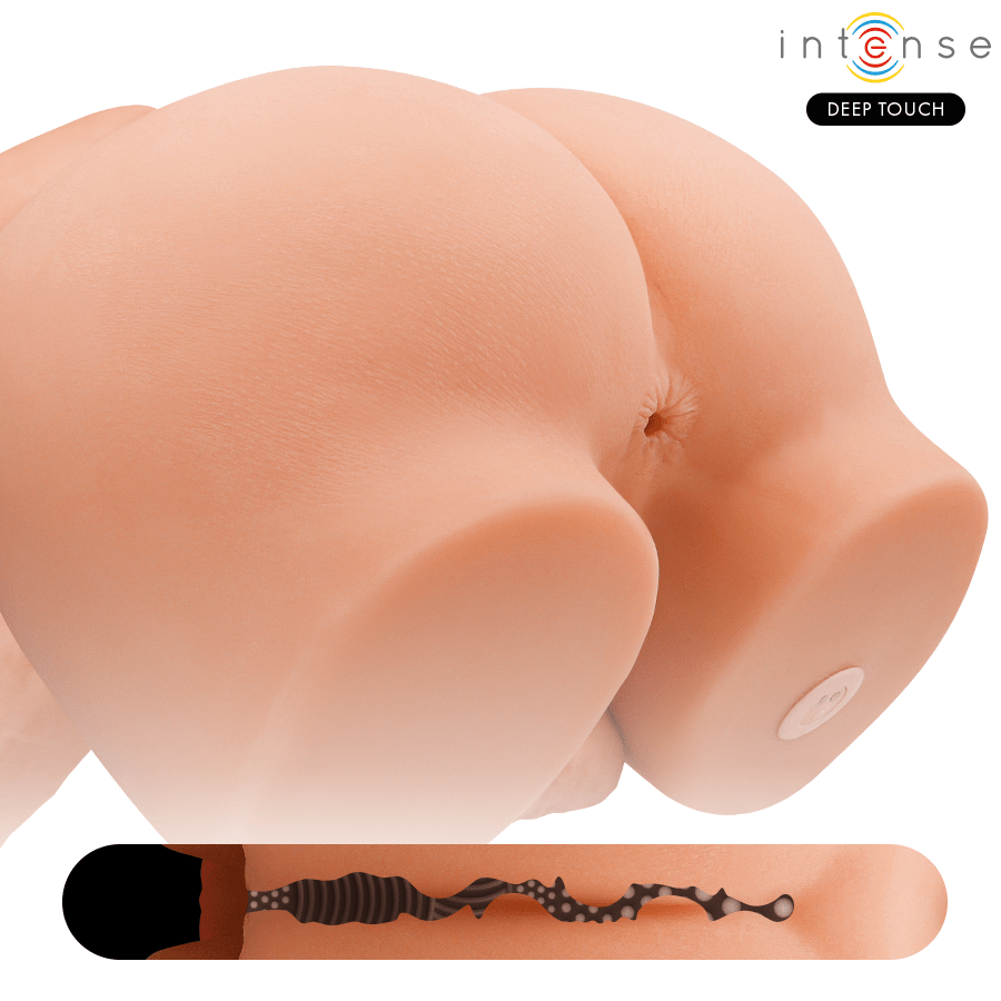 INTENSE DEEP TOUCH - RICHIE TORSO CON ANO Y DILDO REALÍSTICO CON EMPUJE Y VIBRACIÓN CONTROL REMOTO 4.7 KG - OMerotics